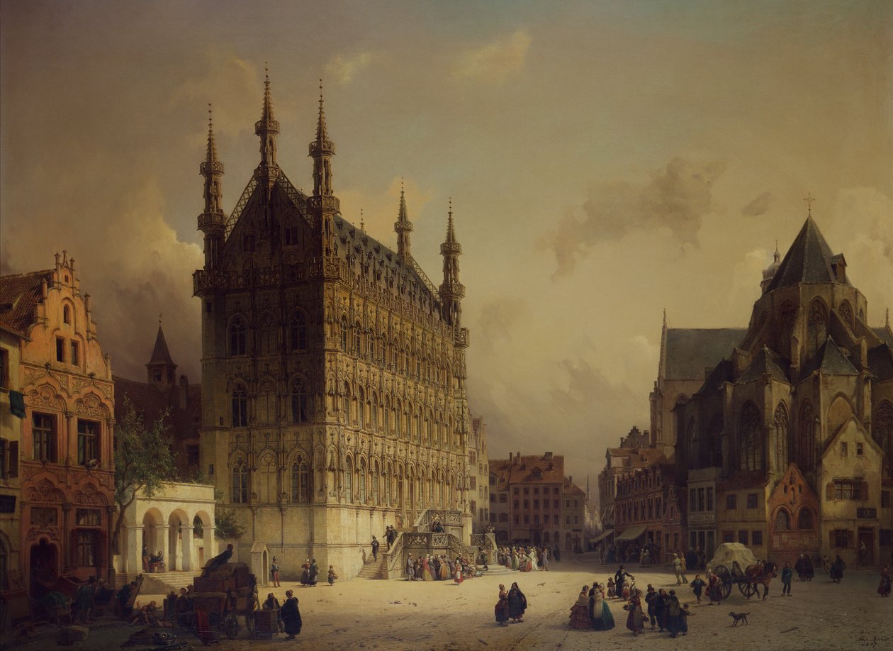 Het stadhuis van Leuven, België door Michael Neher