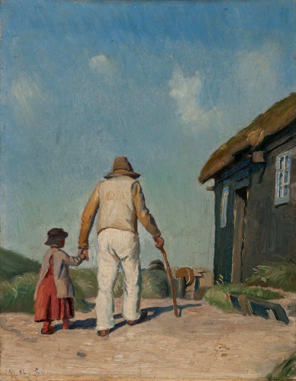 Blinde christen, studie door Michael Peter Ancher