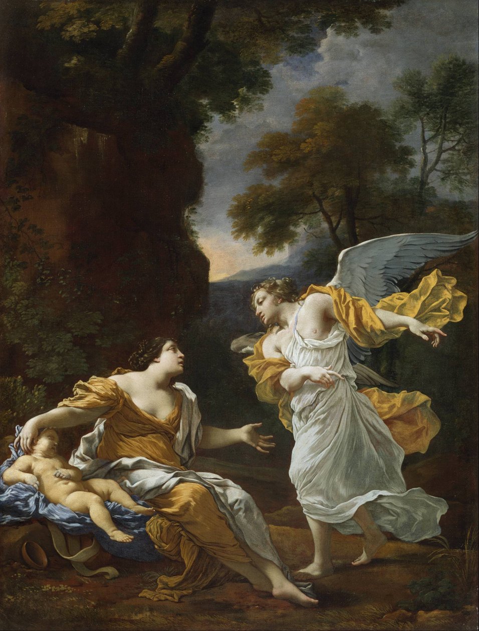 Hagar en de engel door Michel Dorigny