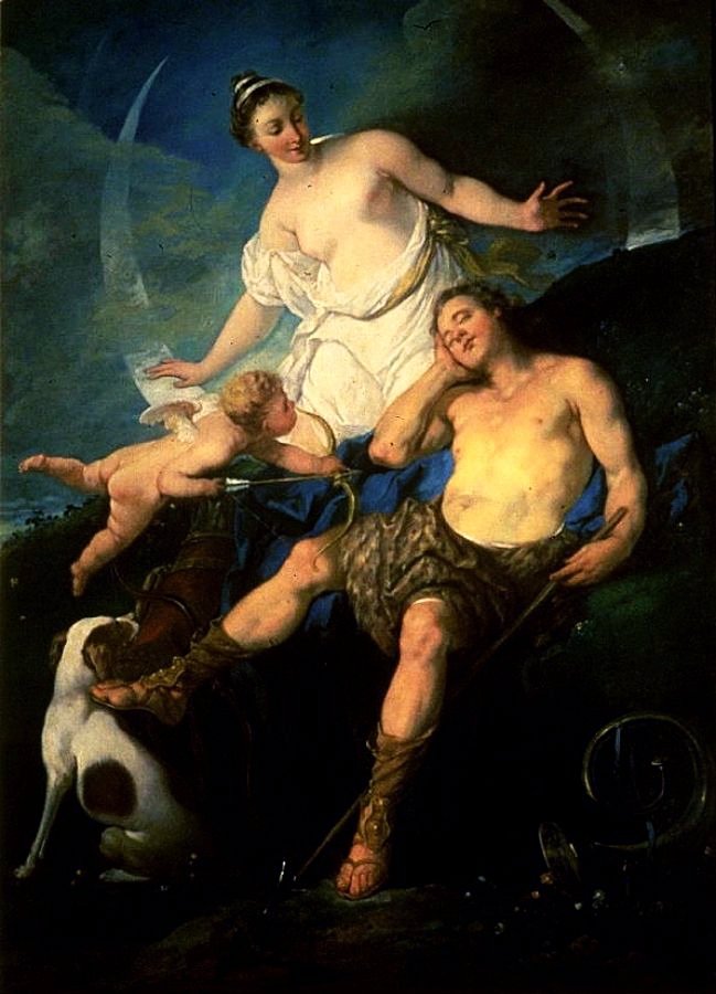 Diana en Endymion door Michel Francois Dandre Bardon