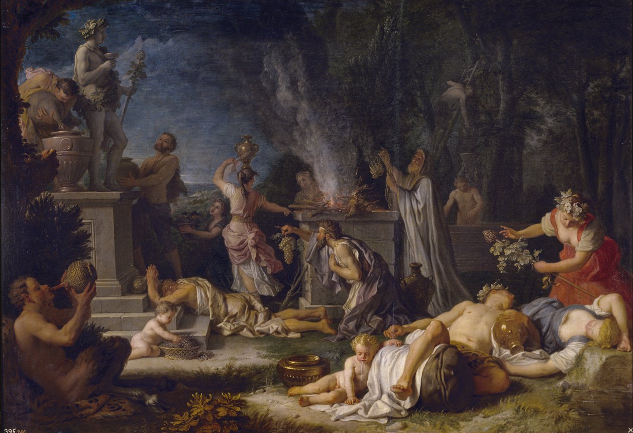 Het offer aan Bacchus, 1720 door Michel Ange Houasse