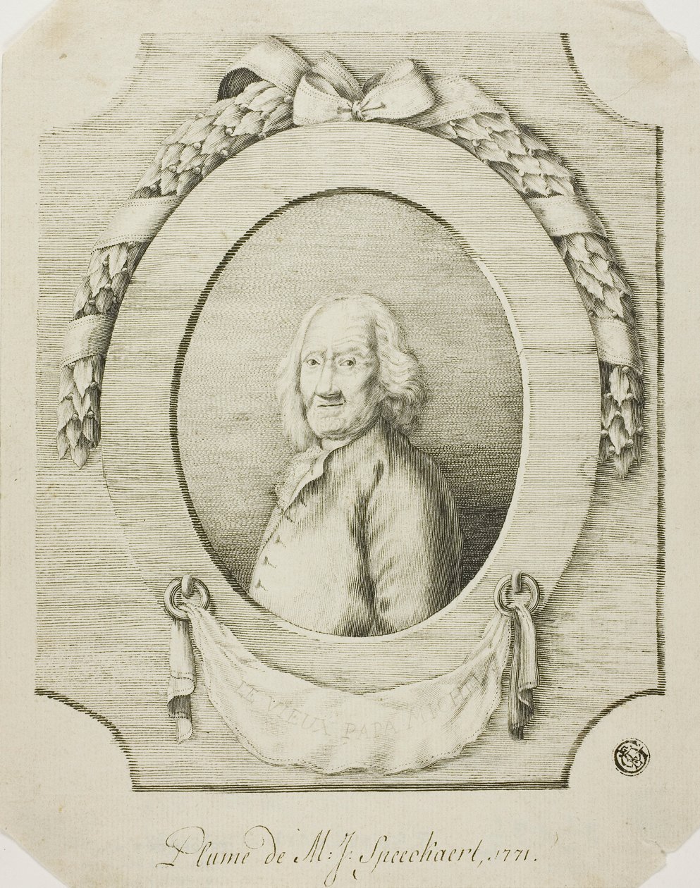 Le Vieux Papa Michel door Michel Joseph Speeckaert