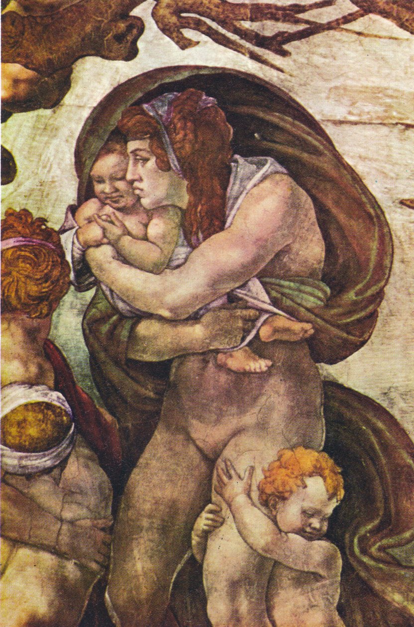 Zondvloed (detail) door Michelangelo Merisi Caravaggio