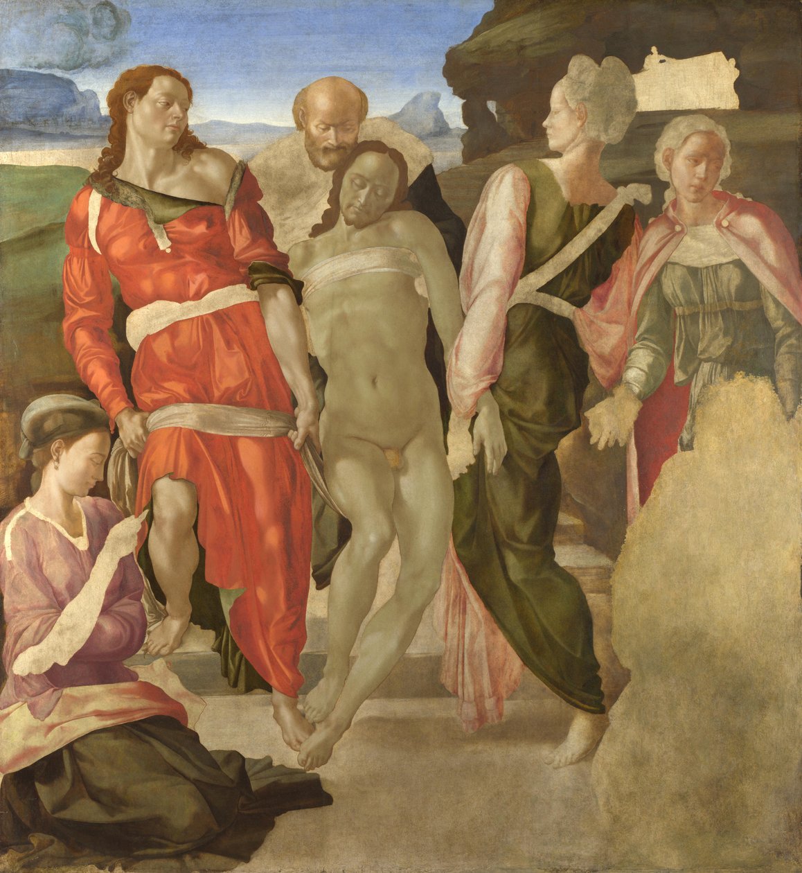 De graflegging door Michelangelo door Michelangelo Buonarroti