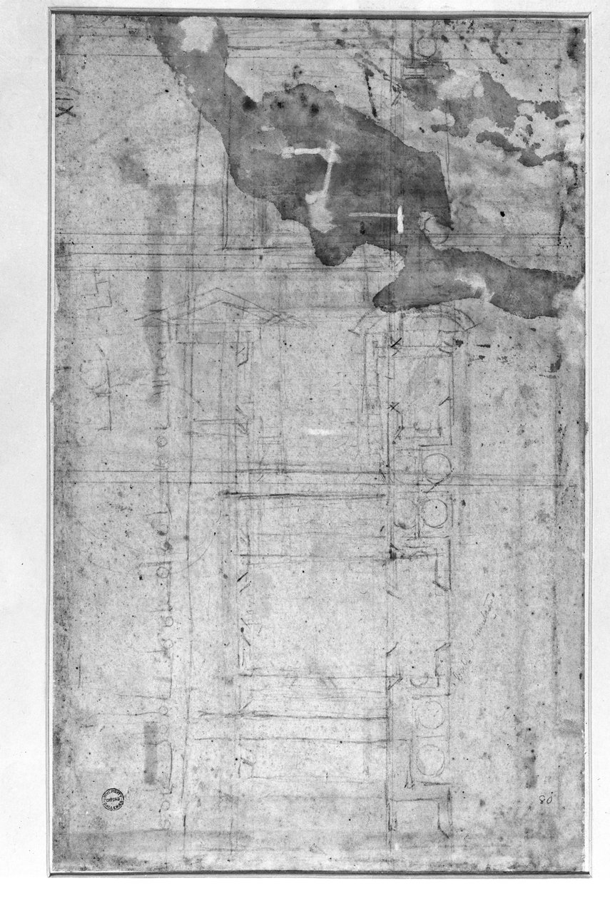 Architectonische Studies door Michelangelo Buonarroti