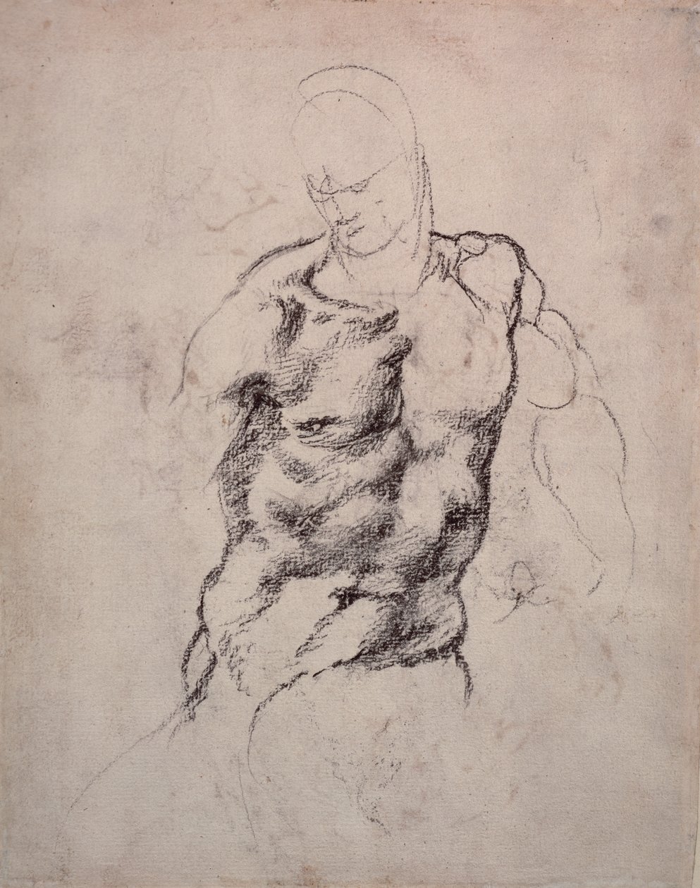 Figurenstudie door Michelangelo Buonarroti