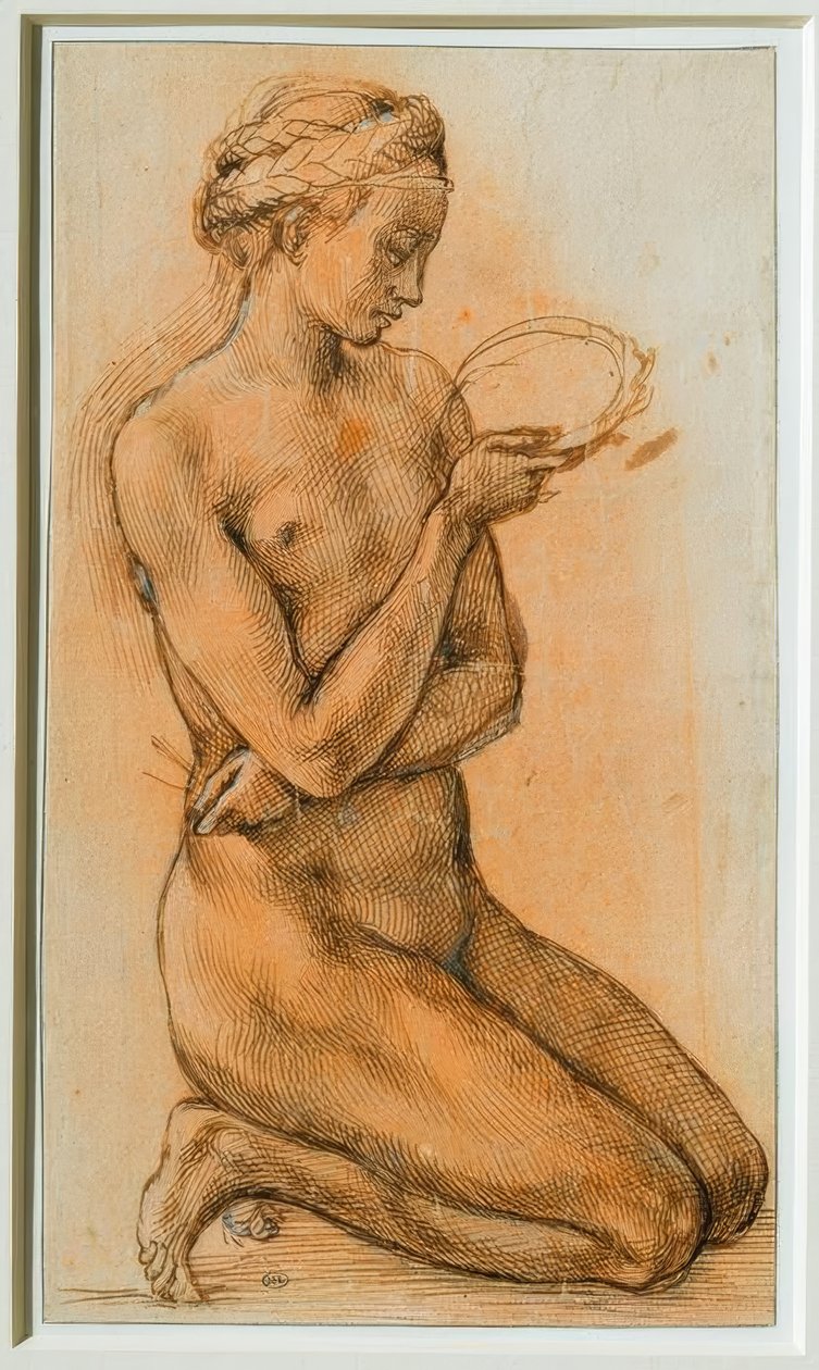 Maria Magdalena overpeinst de doornenkroon door Michelangelo Buonarroti