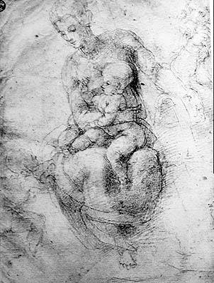 Maagd en Kind door Michelangelo Buonarroti