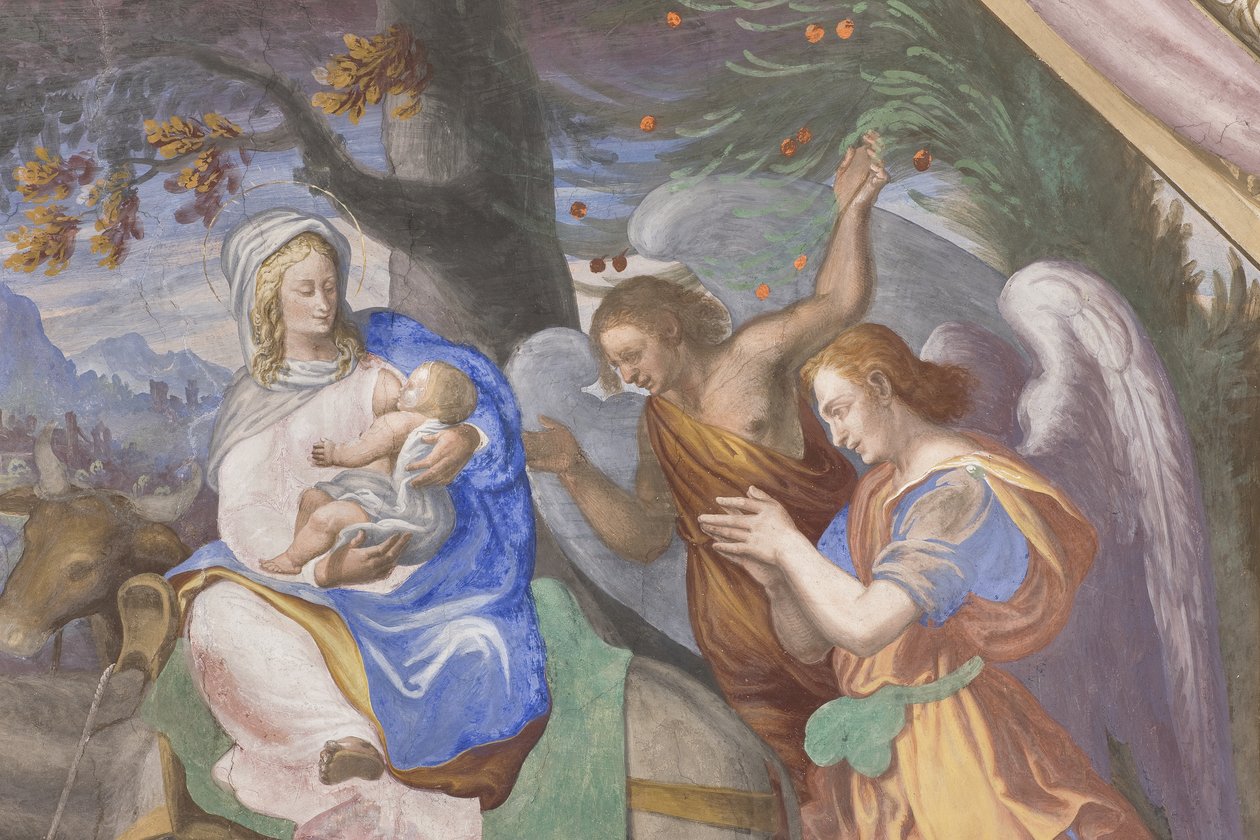 Scènes uit het leven van de Maagd Maria (detail) door Michelangelo Carminati