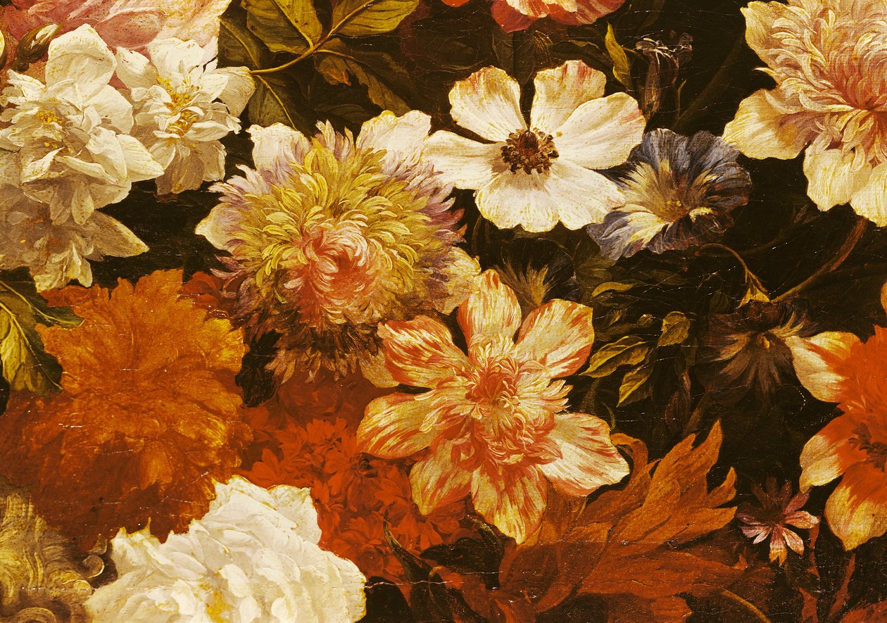 Detail van Bloemen door Michelangelo Cerquozzi