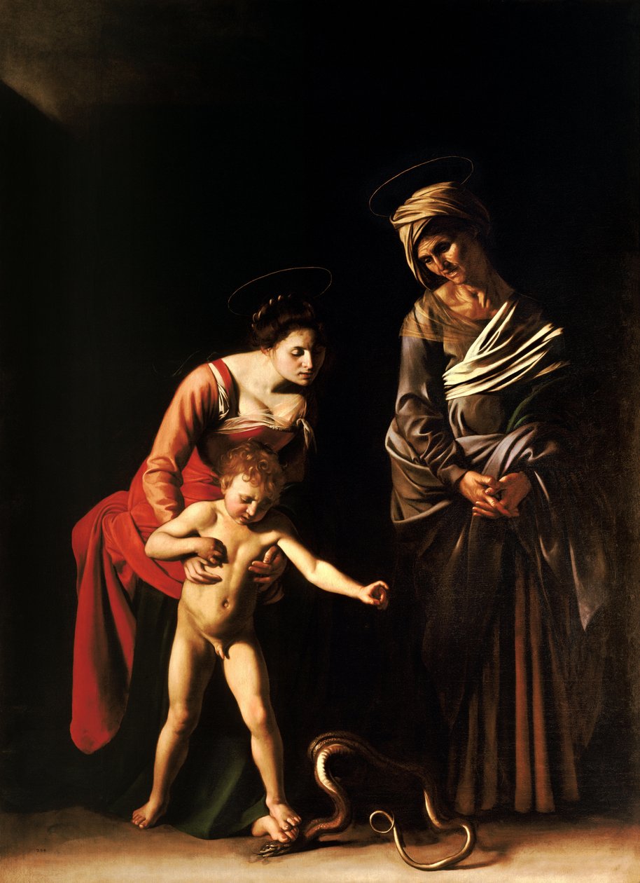 Madonna en Kind met Sint-Anna door Michelangelo Merisi Caravaggio