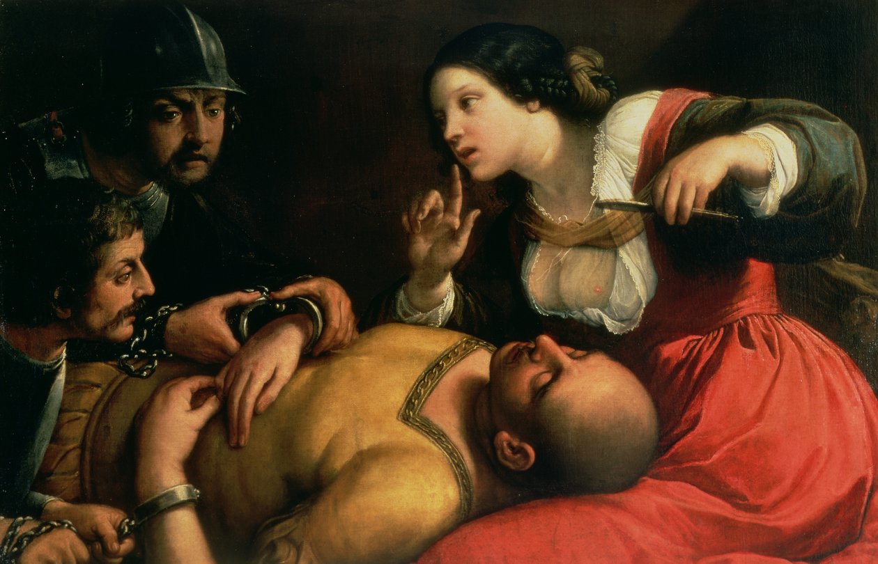 Simson en Delila door Michelangelo Merisi Caravaggio