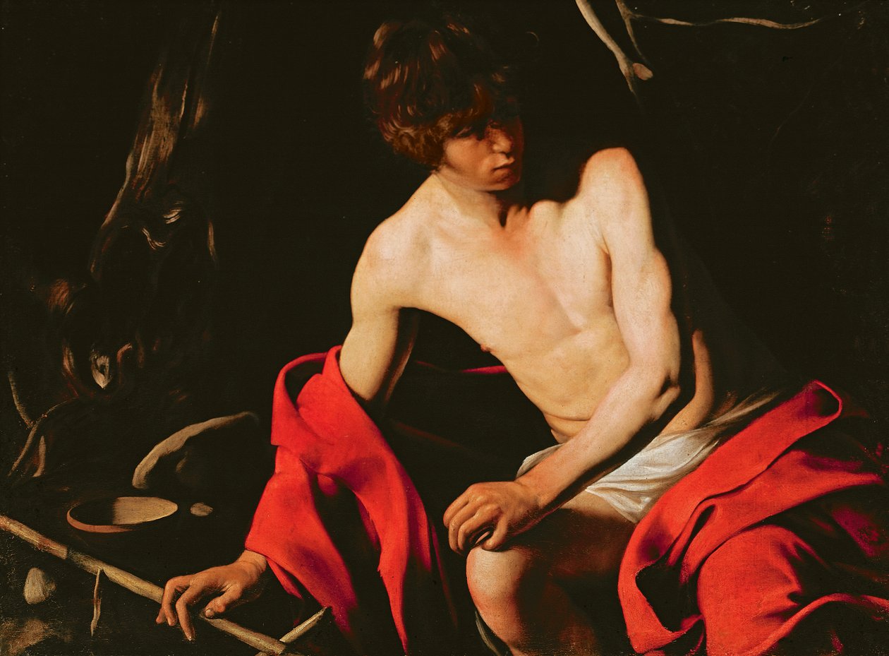 St. Johannes de Doper, ca. 1598-99 door Michelangelo Merisi Caravaggio