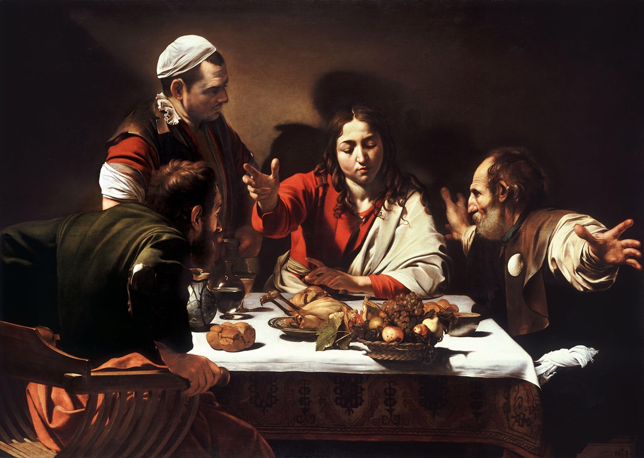 Avondmaal in Emmaüs door Michelangelo Merisi Caravaggio
