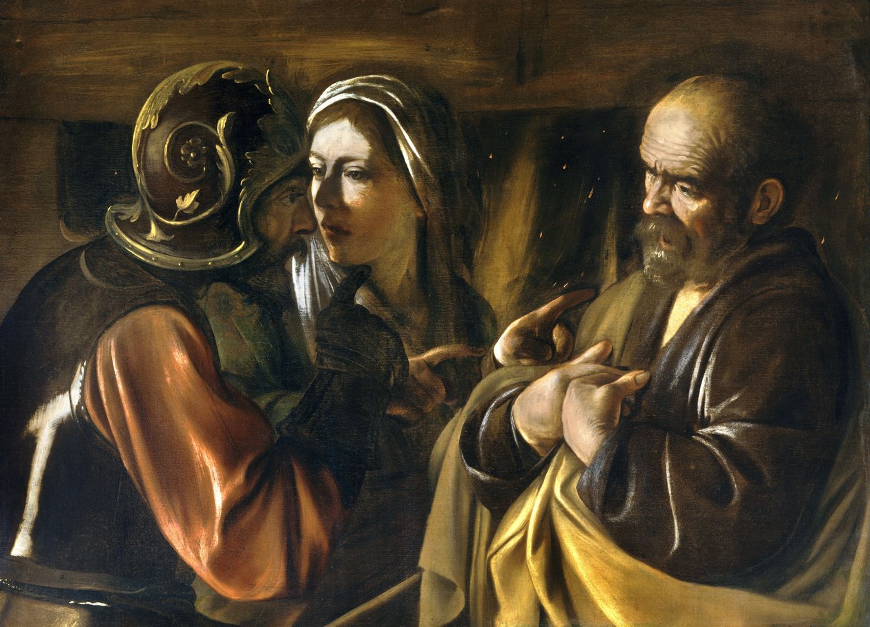 De Verloochening van Sint-Petrus door Michelangelo Merisi Caravaggio