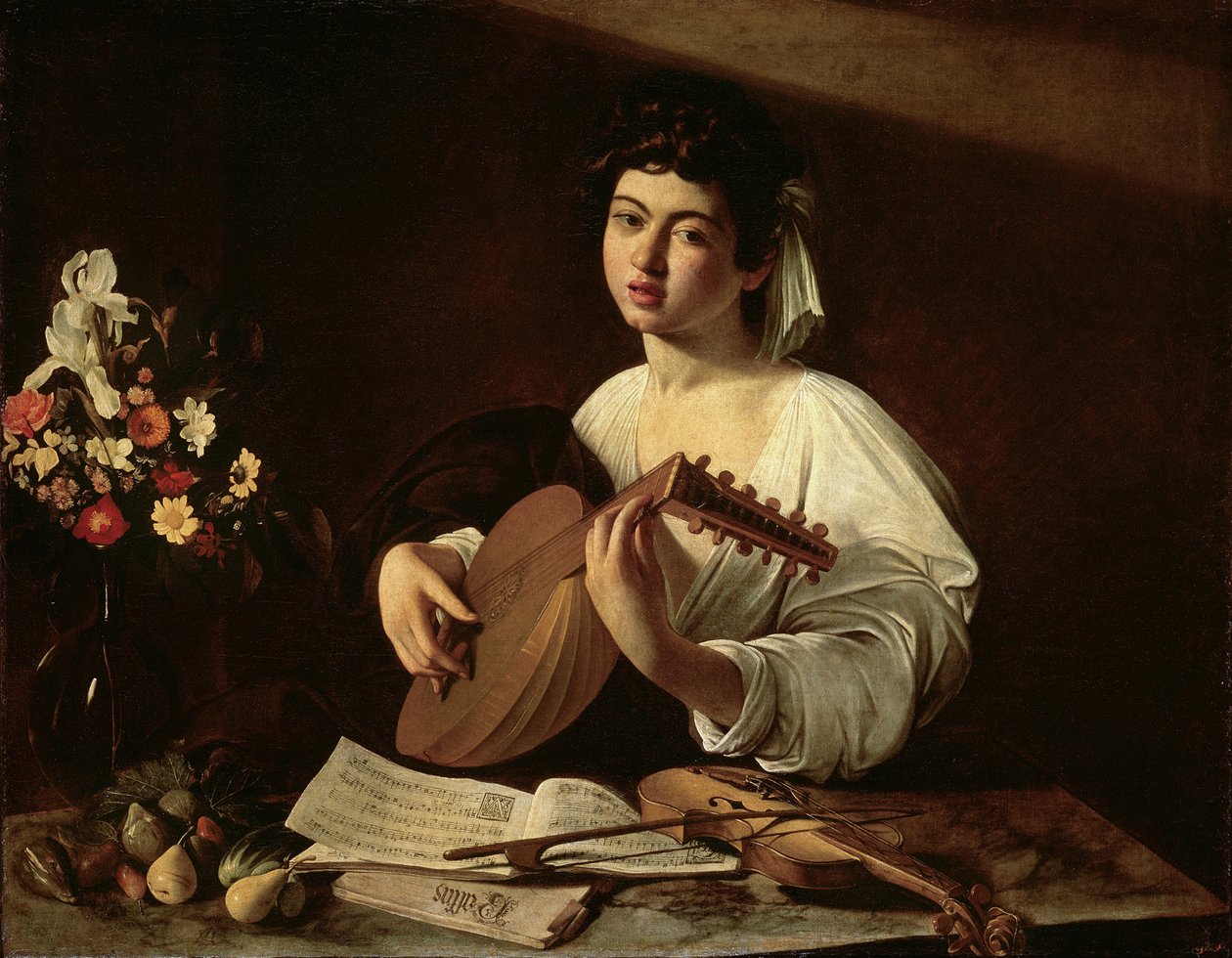 De Luitspeler, c.1595 door Michelangelo Merisi Caravaggio