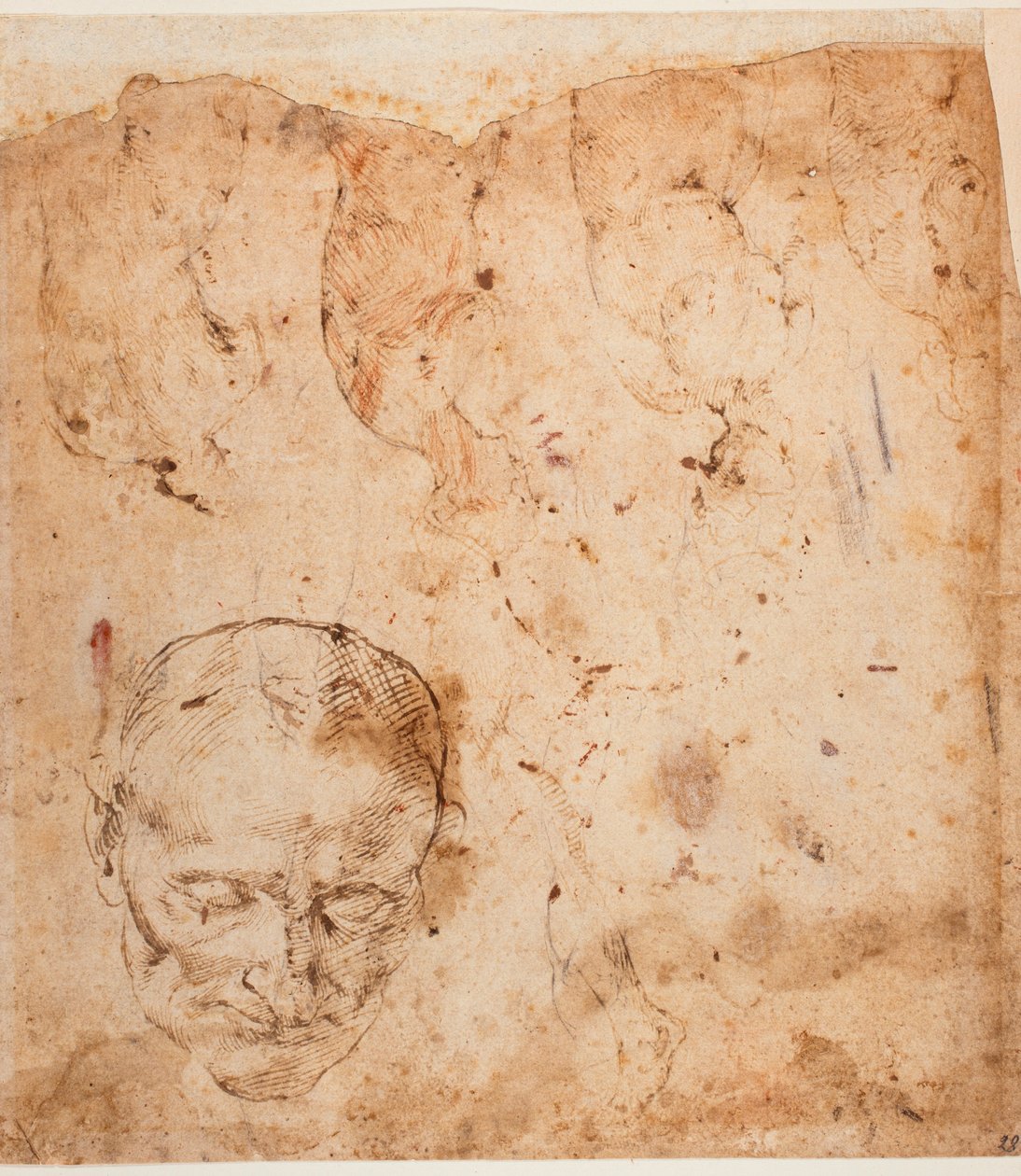 Figurenstudies door Michelangelo (after) Buonarroti