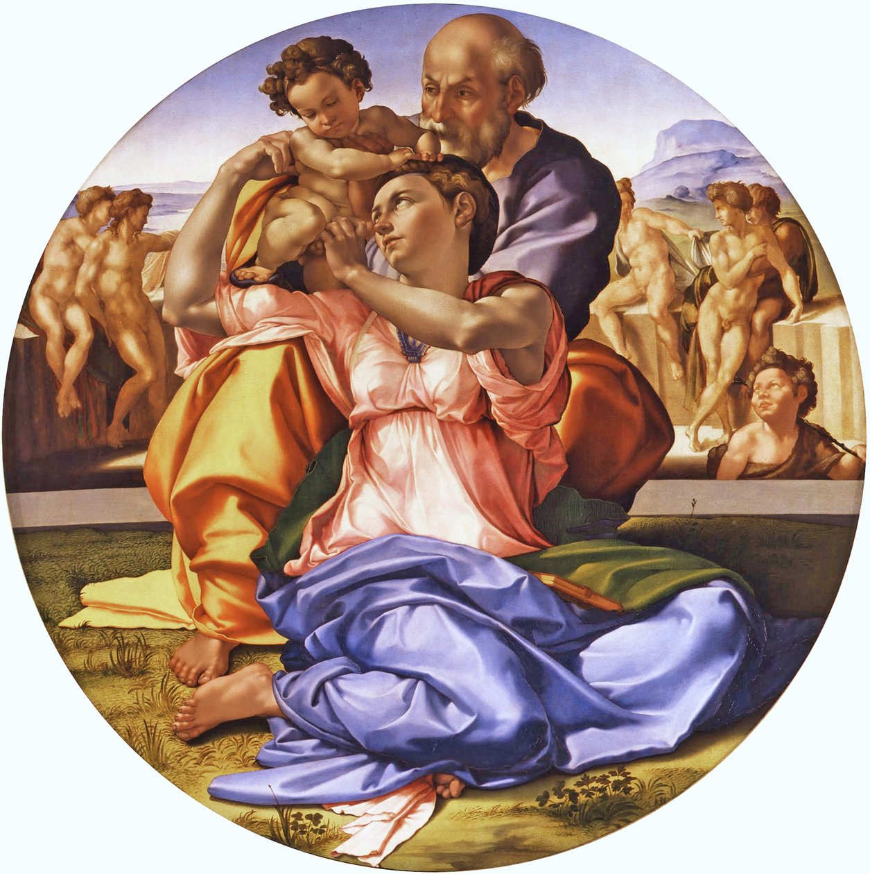 Italiaans: Tondo Doni Doni "Tondo". door Michelangelo