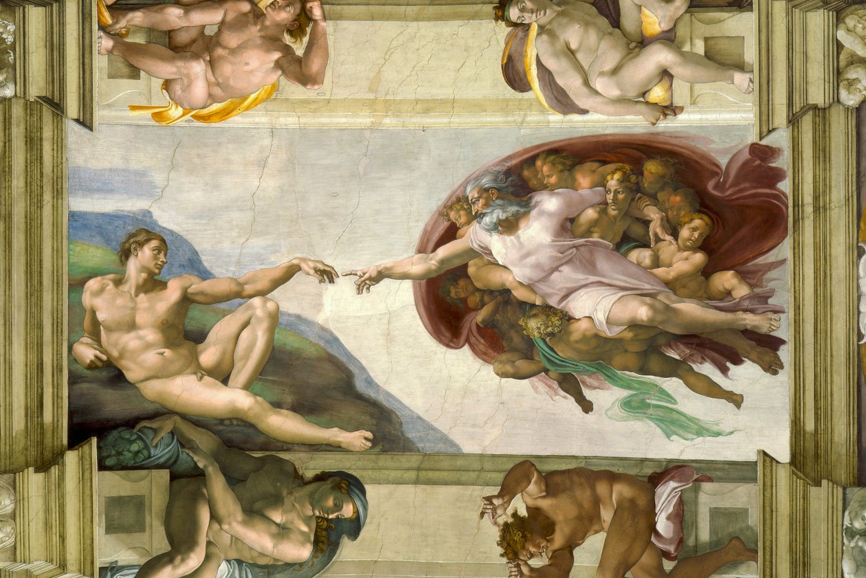 De schepping van Adam door Michelangelo