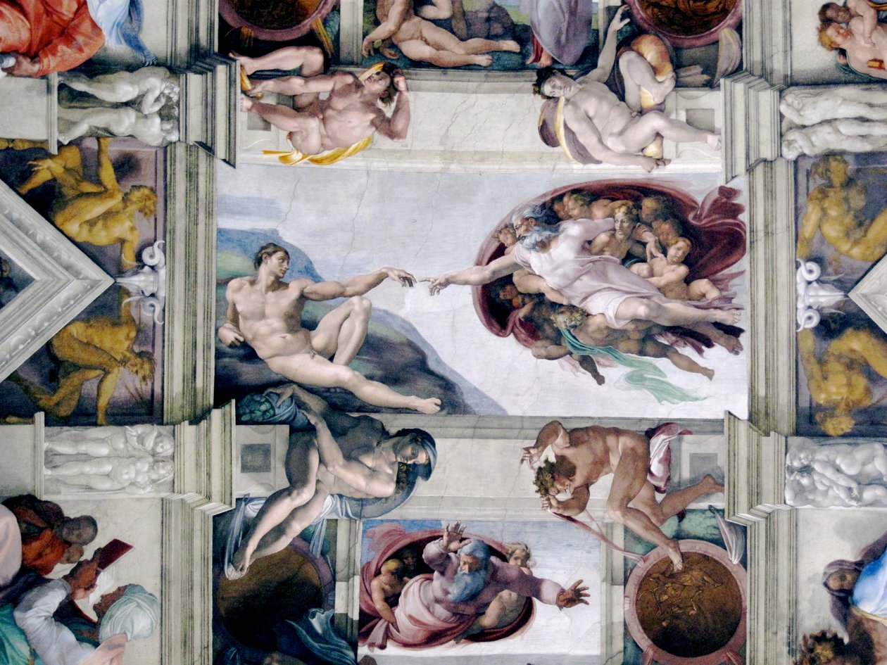 De schepping van Adam door Michelangelo