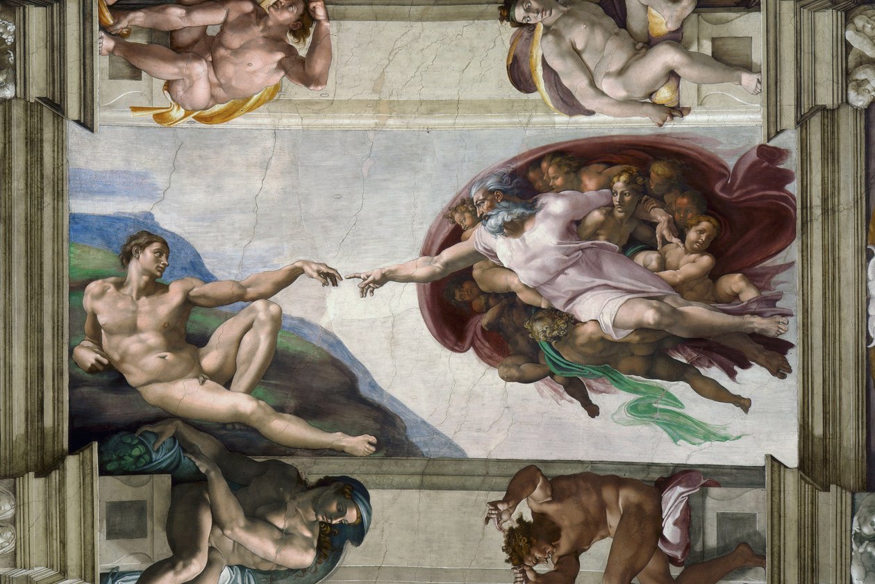 De schepping van Adam door Michelangelo