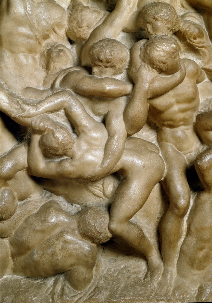 Slag van de Lapithen tegen de Centauren door Michelangelo Buonarroti