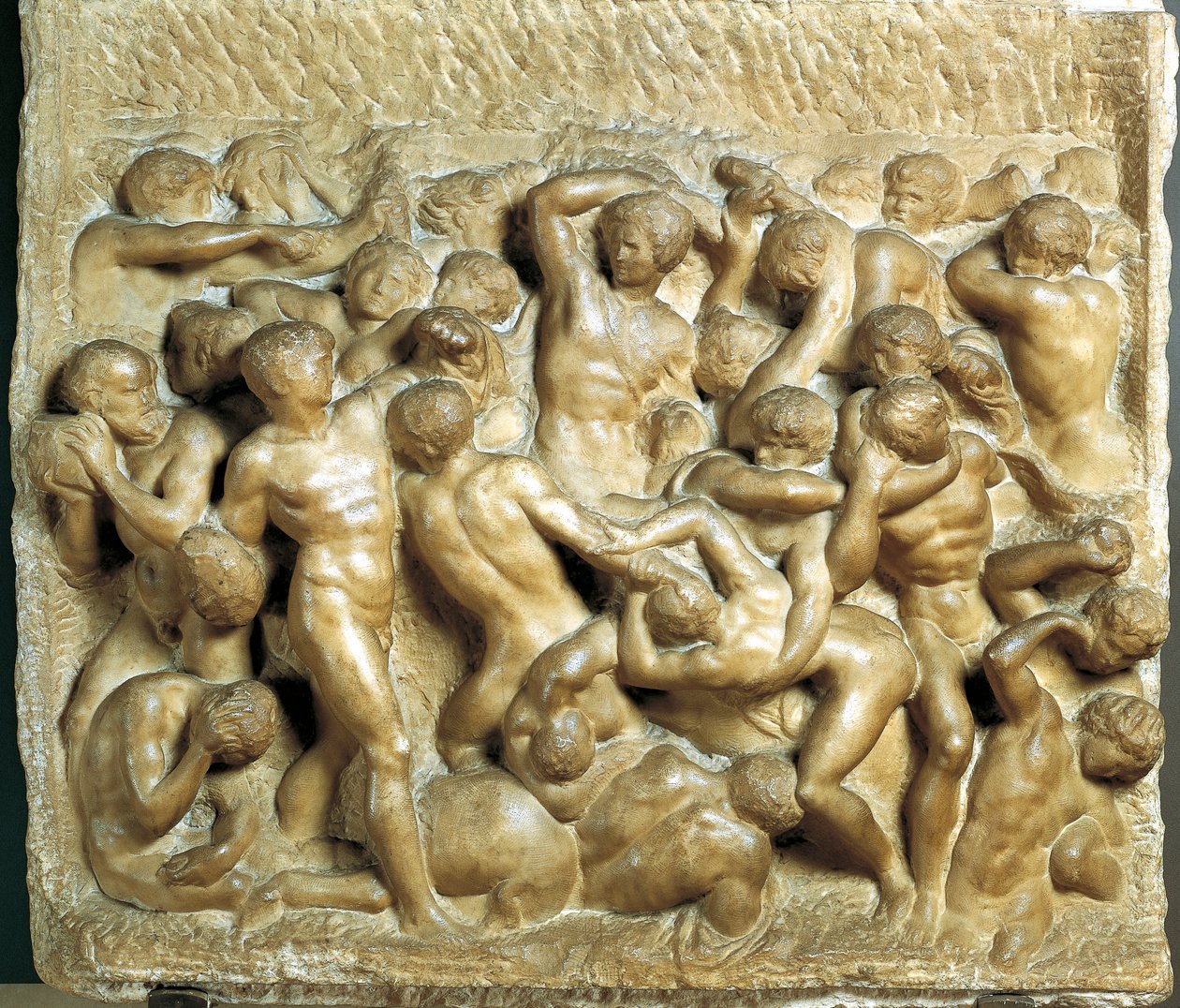 Slag van Lapithen tegen Centauren door Michelangelo Buonarroti