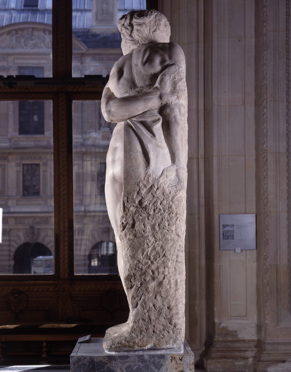 Gevangene, bekend als De Opstandige Slaaf door Michelangelo Buonarroti