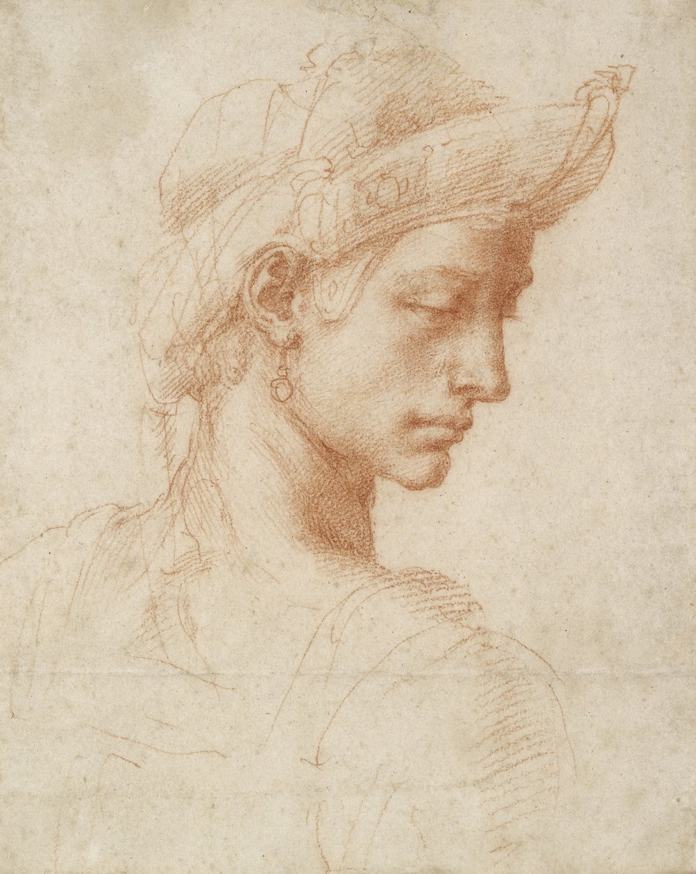 Ideaal Hoofd, c.1518-20 door Michelangelo Buonarroti