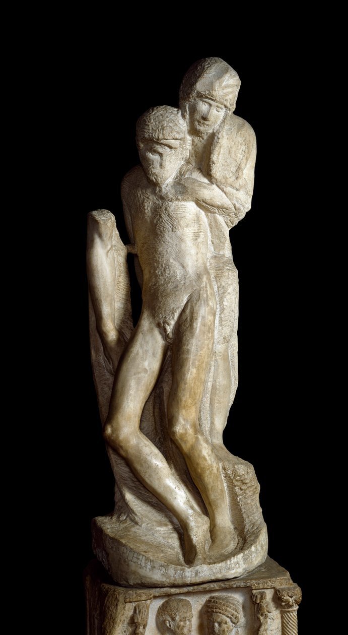 La Pieta Rondanini. Beeldhouwwerk door Michelangelo Buonarroti