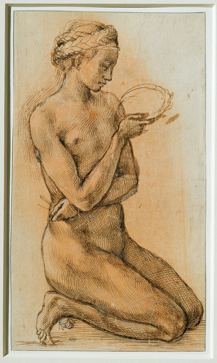 Maria Magdalena overdenkt de Doornenkroon ... door Michelangelo Buonarroti