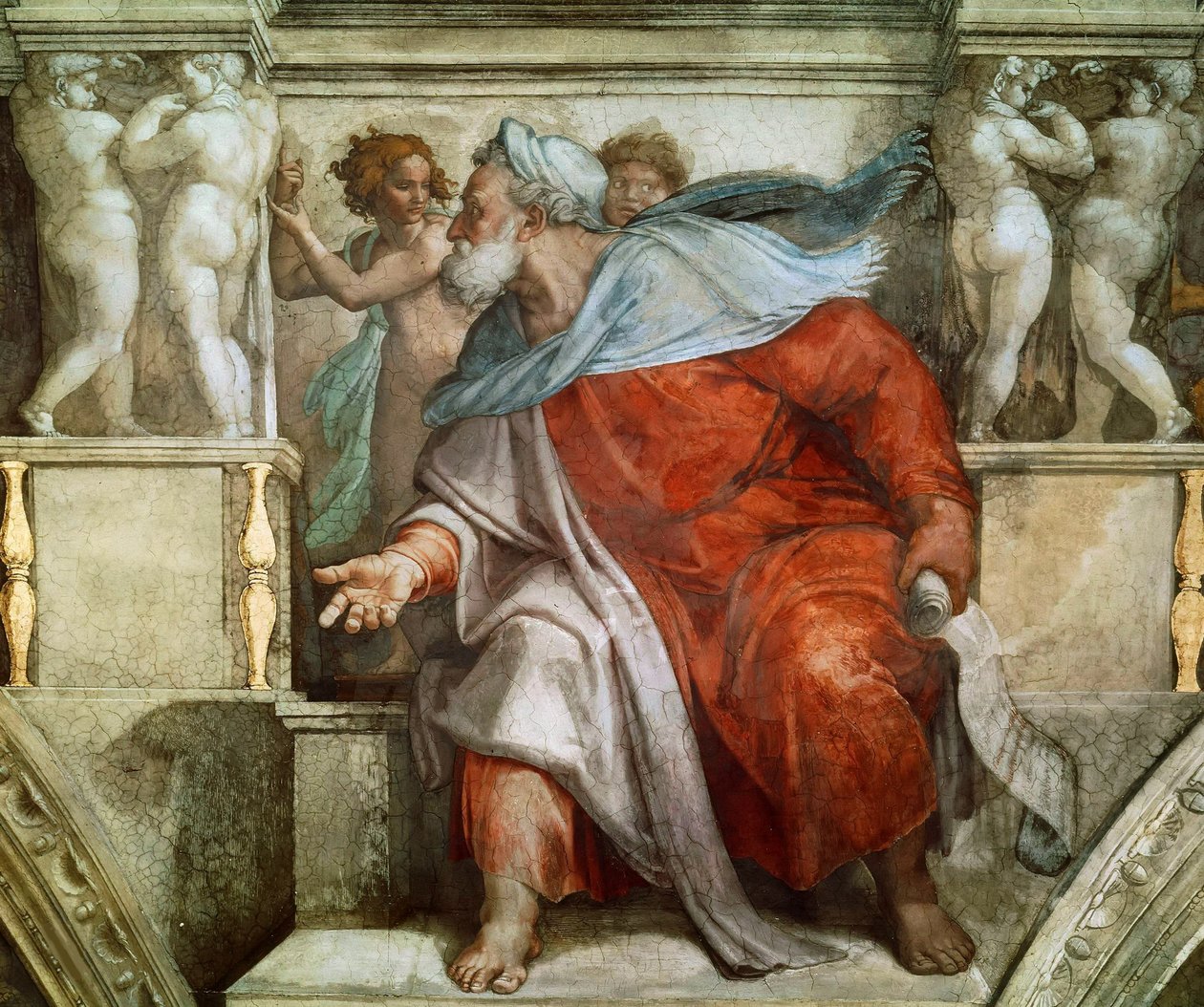 Profeet Ezechiël door Michelangelo Buonarroti