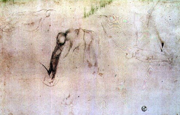 Schets van benen door Michelangelo Buonarroti