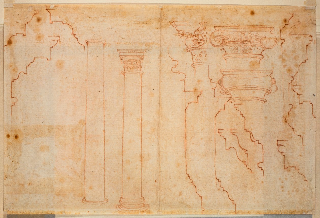 Studies van Romeinse monumenten door Michelangelo Buonarroti