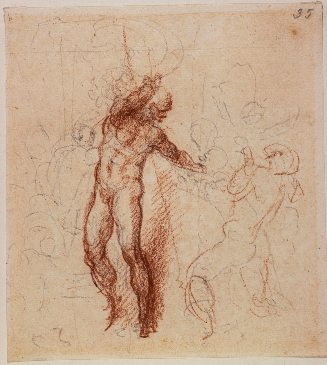 Studie voor een Christus in Limbo door Michelangelo Buonarroti