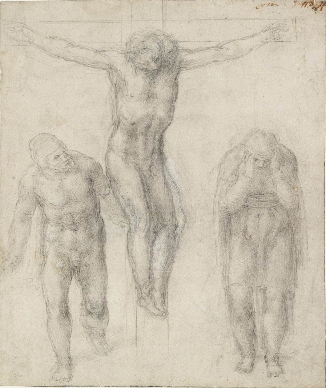 De kruisiging, 16e eeuw door Michelangelo Buonarroti