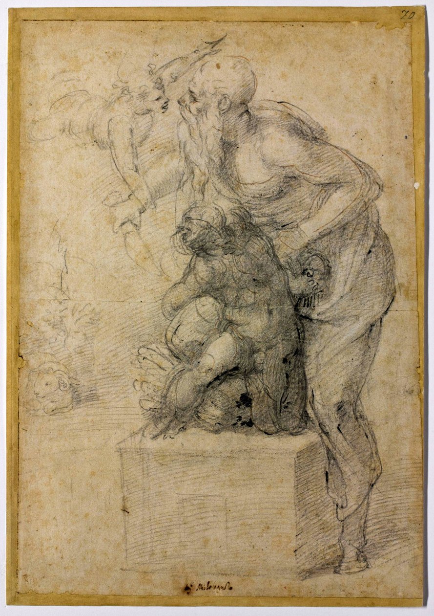 Het offer van Isaac, c.1535 door Michelangelo Buonarroti