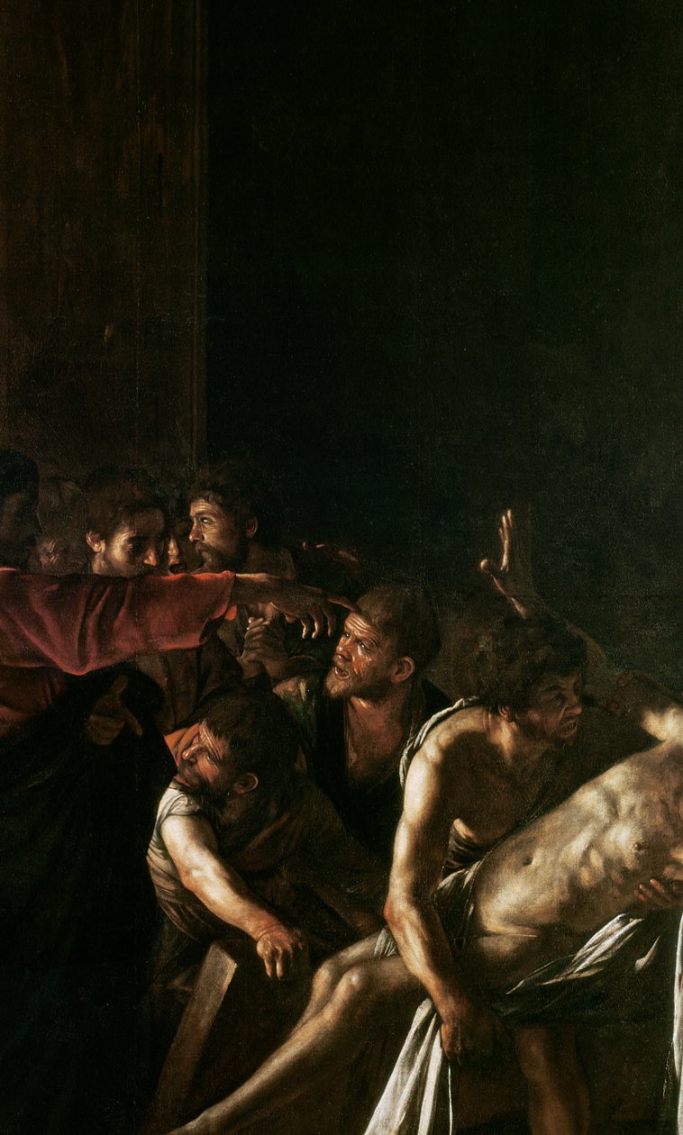 Opstanding van Lazarus (detail) door Michelangelo Merisi Caravaggio