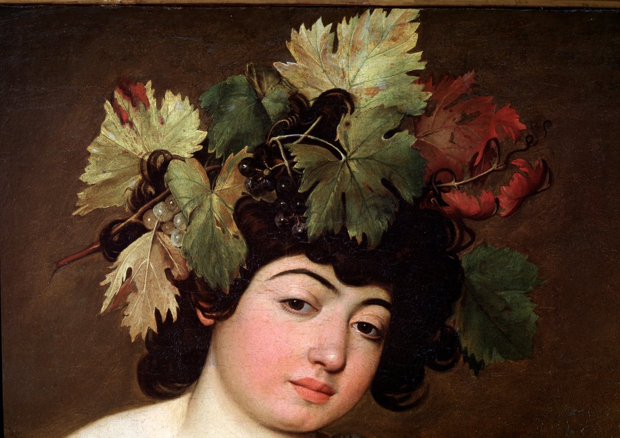 Bacchus (detail) door Michelangelo Merisi da Caravaggio