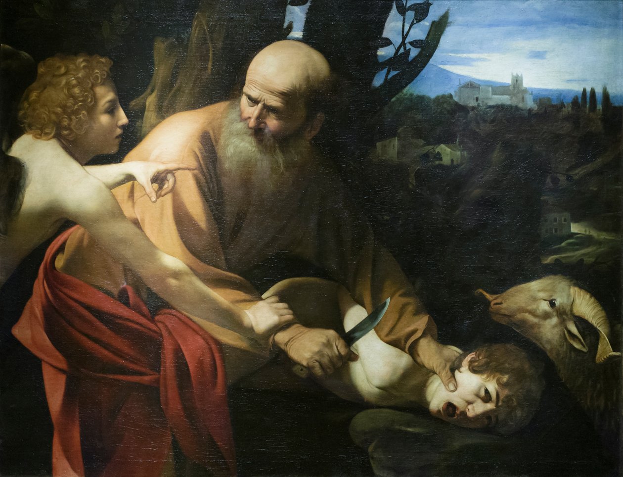 Het offer van Isaac door Michelangelo Merisi da Caravaggio