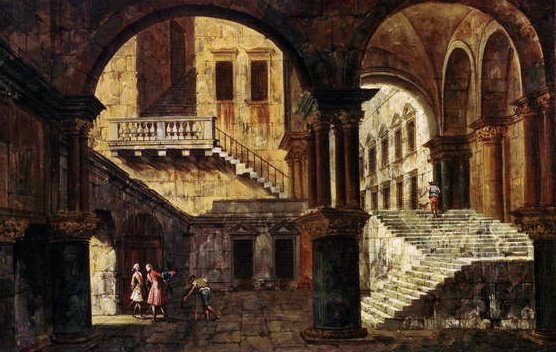 Trap in een Paleis door Michele Marieschi