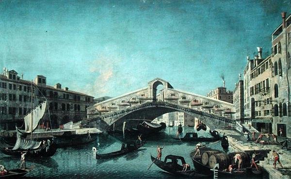 De Rialtobrug, Venetië door Michele Marieschi