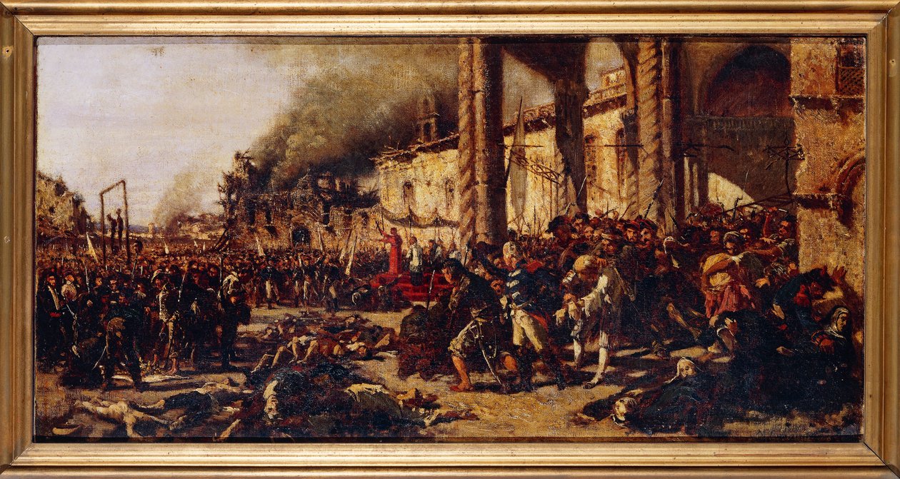 Italië, Napels, De Slachtingen van Altamura door Michele Cammarano