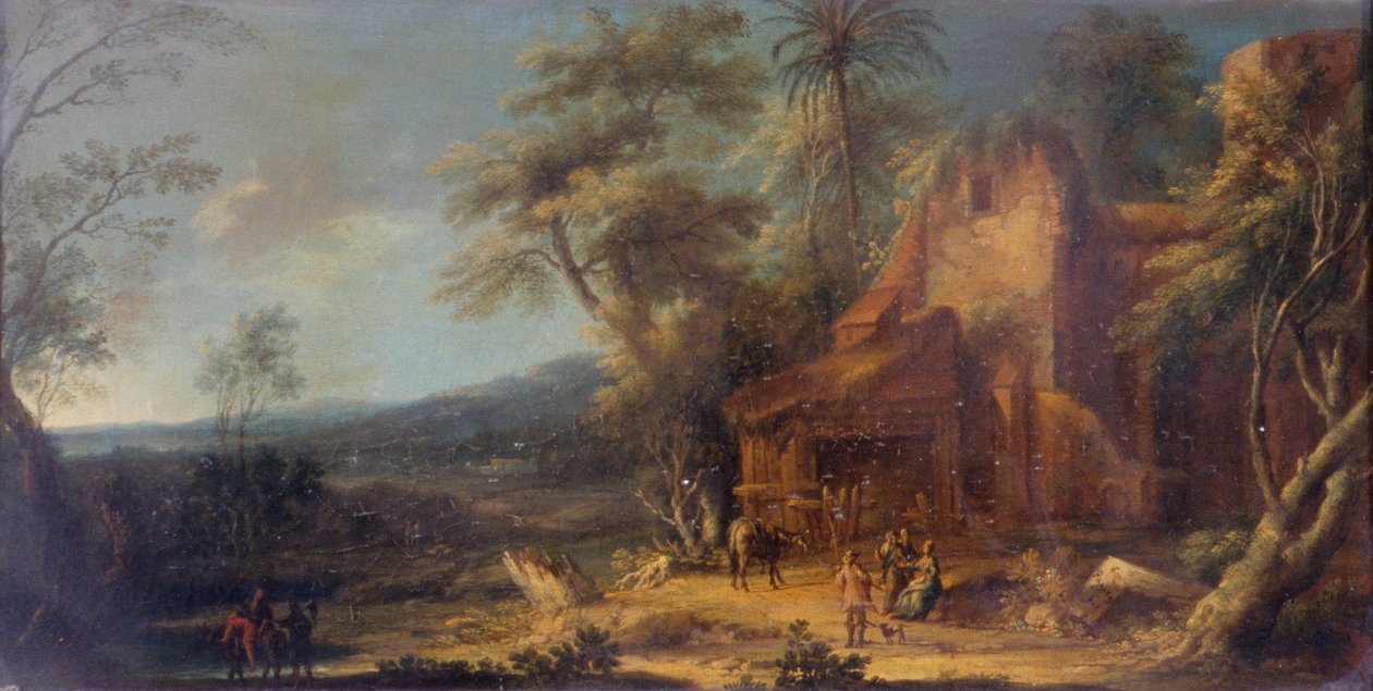 Landschap met ruïne door Michele Pagano