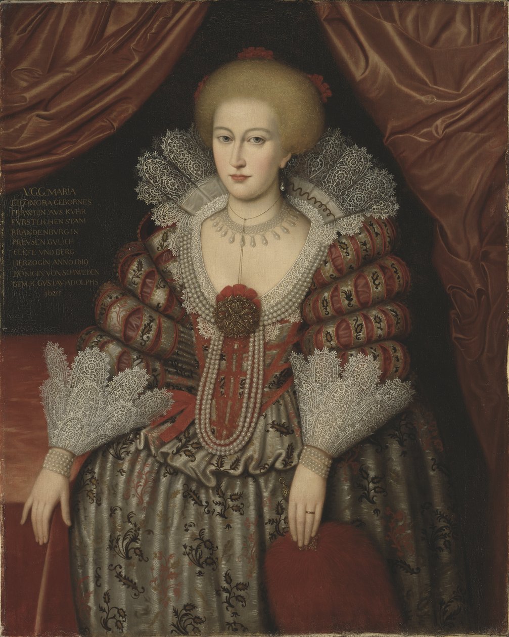 Koningin Maria Eleonora, 1619 door Michiel Jansz. van after Mierevelt