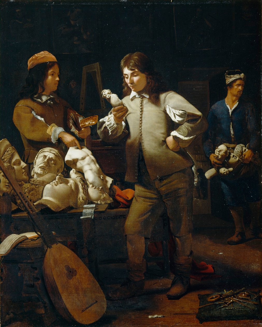 In de studio door Michiel Sweerts