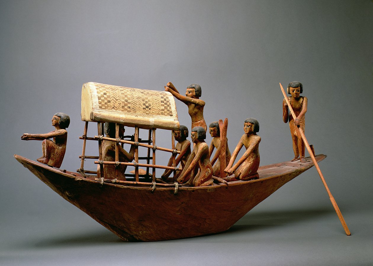 Grafmodel van een schip, ca. 2000 v.Chr. door Middle Kingdom Egyptian
