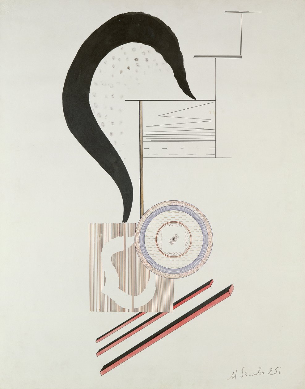 Constructivistische Compositie, 1925 door Mieczyslaw Szczuka
