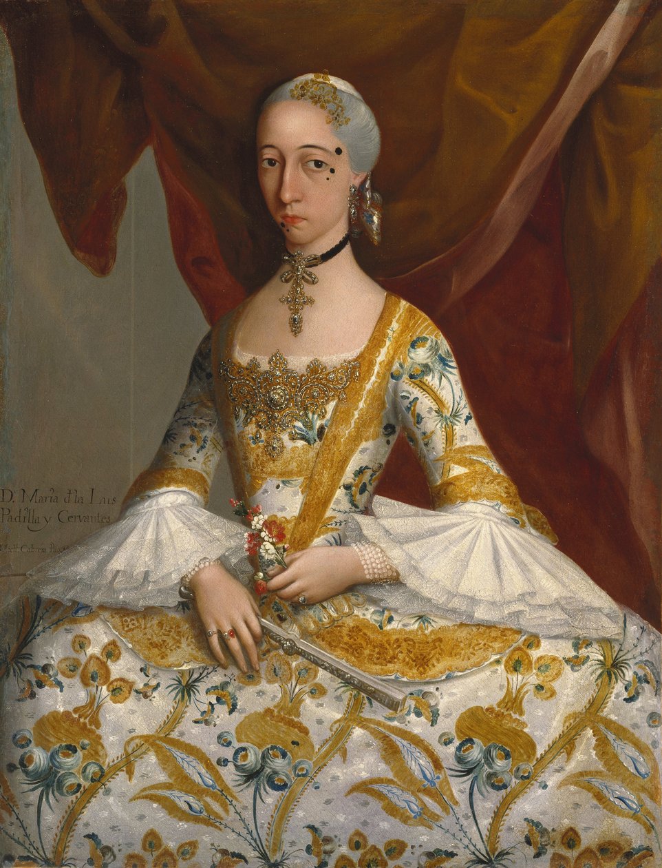 Doña María de la Luz Padilla y Cervantes door Miguel Cabrera