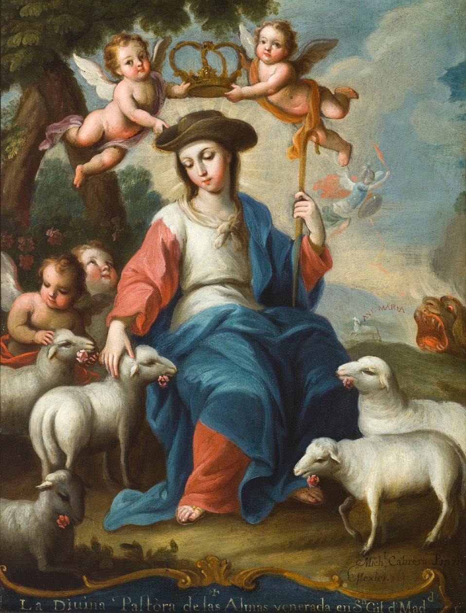 De Goddelijke Herderin (La divina pastora) door Miguel Cabrera